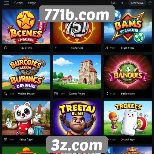 Análise da variedade de jogos no site 771b.com