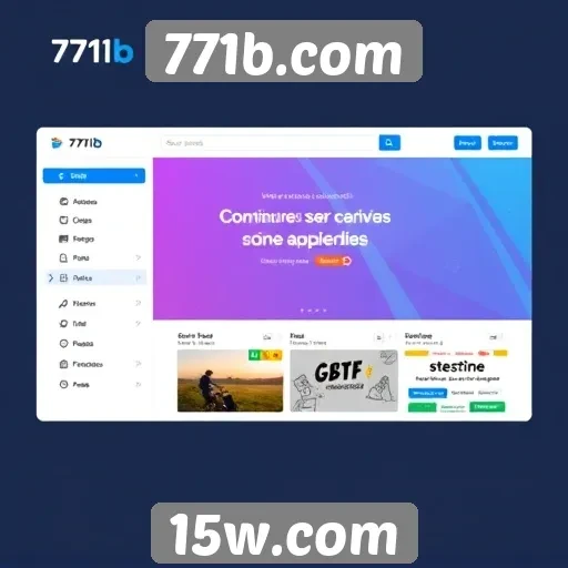 Análise da interface de usuário do site 771b.com